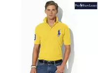 polo tee shirt 2013 short sleeve single jaune